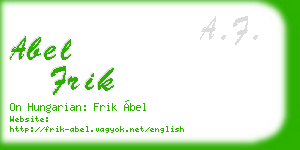 abel frik business card